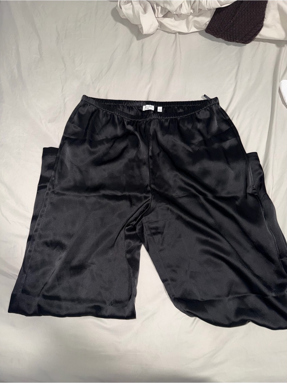 Babaton Archer Black Satin Lounge Pants